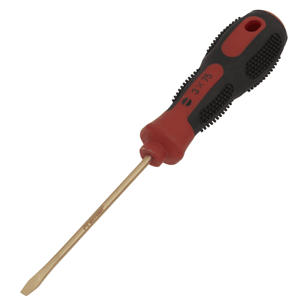 Screwdriver Slotted 3 x 75mm Non-Sparking Model No-NS092