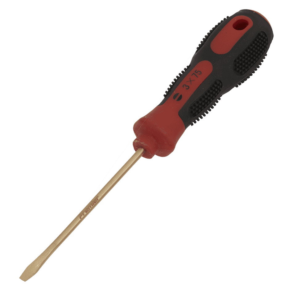 Screwdriver Slotted 3 x 75mm Non-Sparking Model No-NS092