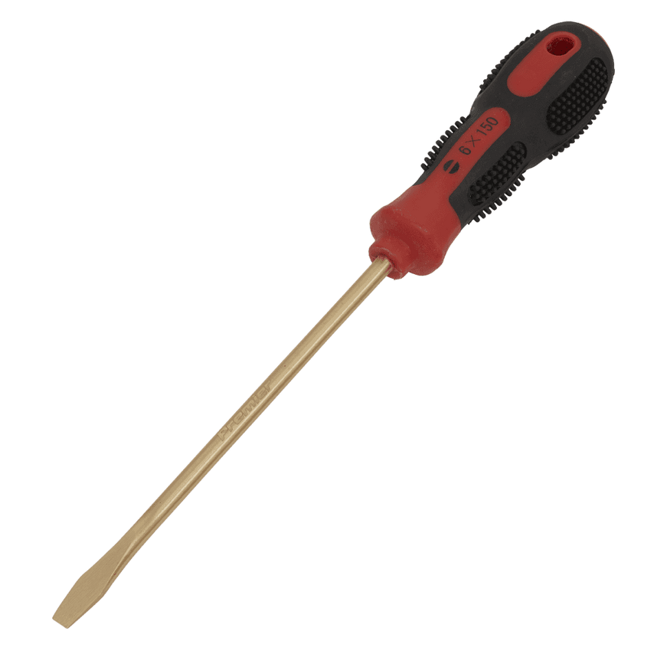 Screwdriver Slotted 6 x 150mm Non-Sparking Model No-NS094