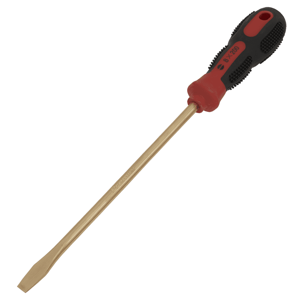 Screwdriver Slotted 8 x 200mm Non-Sparking Model No-NS095