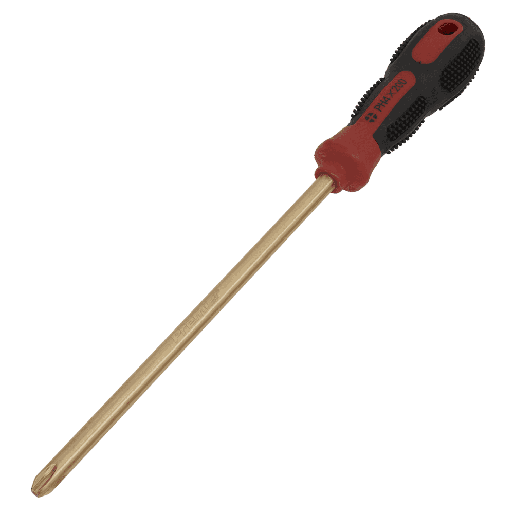 Screwdriver Phillips #4 x 200mm Non-Sparking Model No-NS099