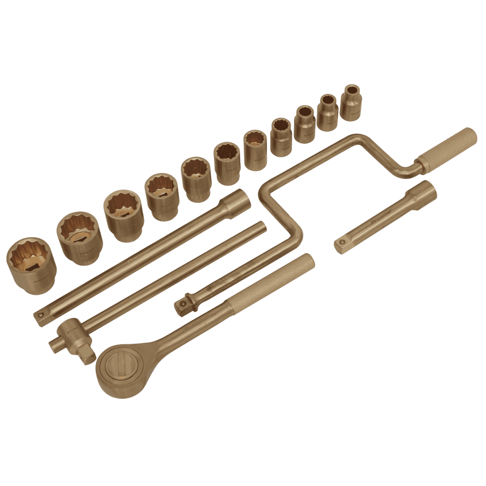 Socket Set 17pc 1/2"Sq Drive Non-Sparking Model No-NS124