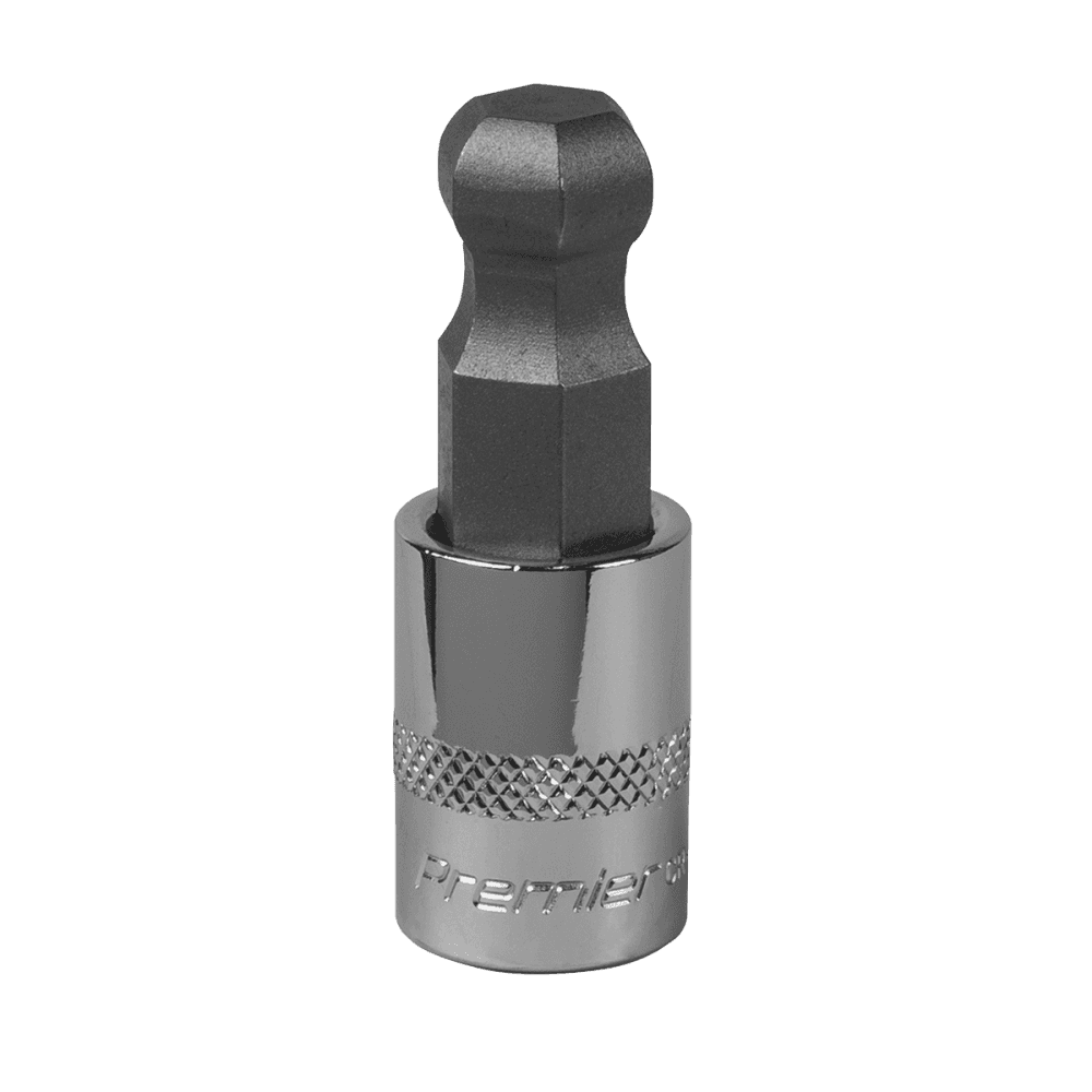 Ball-End Hex Socket Bit 12mm 3/8"Sq Drive Model No-SBBH009