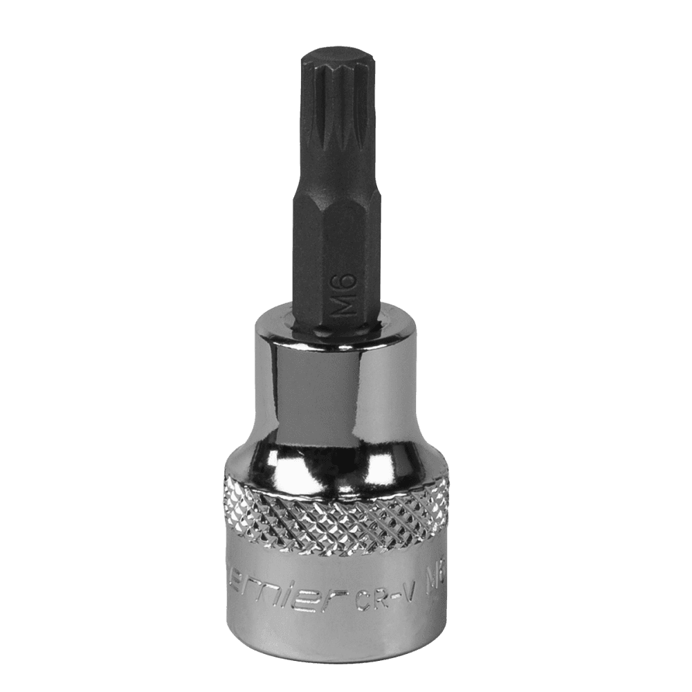 Spline Socket Bit M6 3/8"Sq Drive Model No-SBS004