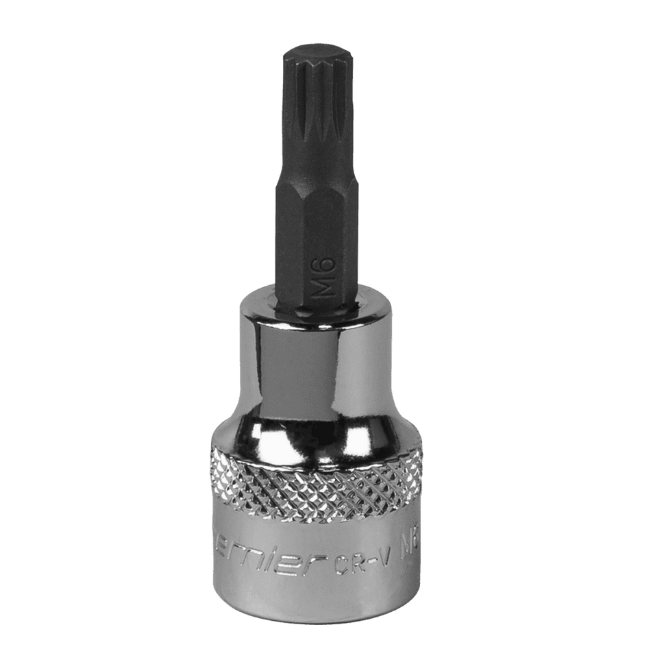 Spline Socket Bit M6 3/8"Sq Drive Model No-SBS004