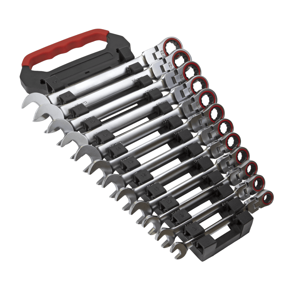 Flexi-Head Ratchet Combination Spanner Set 12pc Metric Model No-AK63942