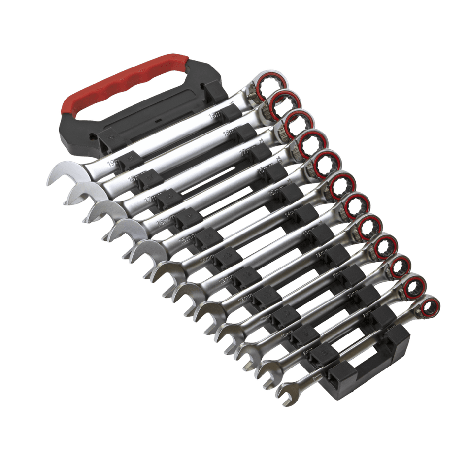 Reversible Ratchet Combination Spanner Set 12pc Metric Model No-AK63944