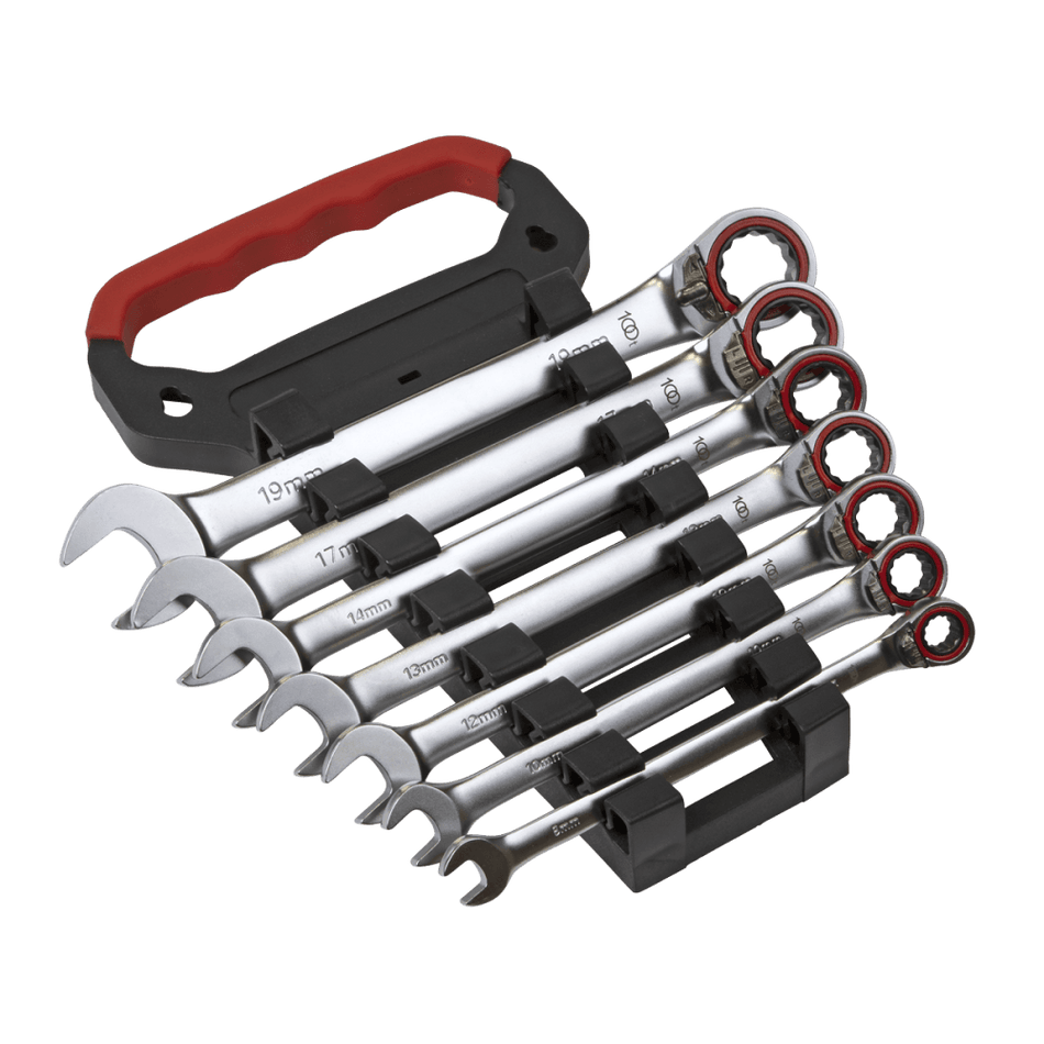 Reversible Ratchet Combination Spanner Set 7pc Metric Model No-AK63945