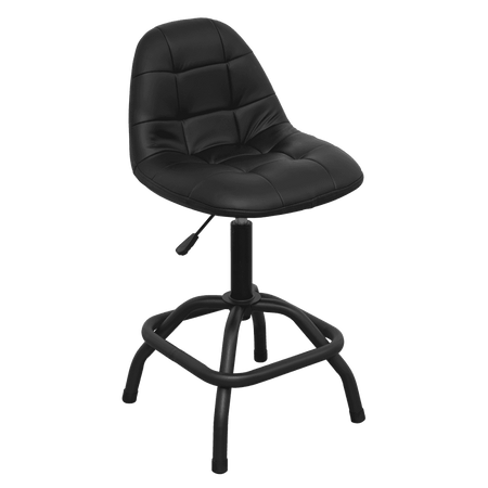 Premier Industrial Pneumatic Workshop Stool with Adjustable Height Swivel Seat & Back Rest : Model No-SCR01B