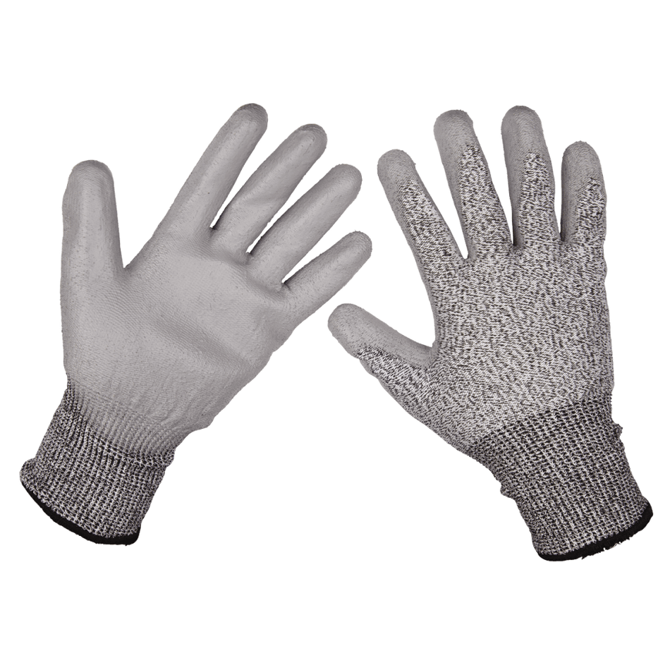 Anti-Cut PU Gloves (Cut Level C - Large) - Pair Model No-9139L
