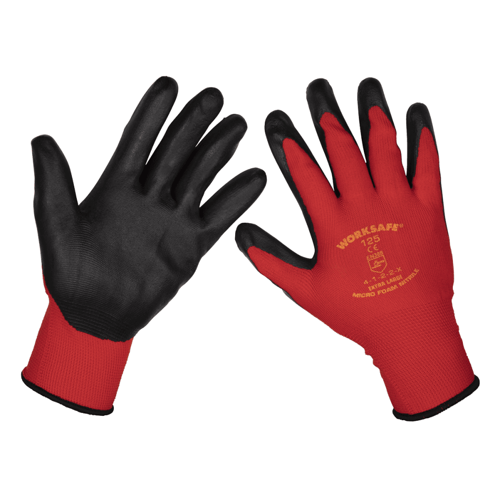 Flexi Grip Nitrile Palm Gloves (X-Large) - Pack of 6 Pairs Model No-TSP125XL/6