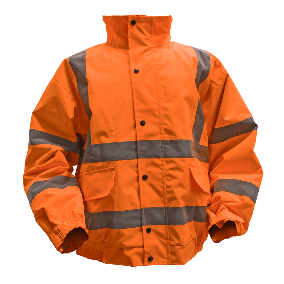 Hi-Vis Orange Jacket with Quilted Lining & Elasticated Waist - X-Large Model No-802XLO