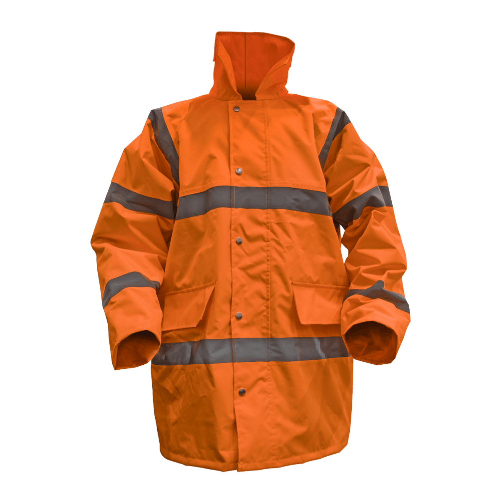 Hi-Vis Orange Motorway Jacket with Quilted Lining - Large Model No-806LO