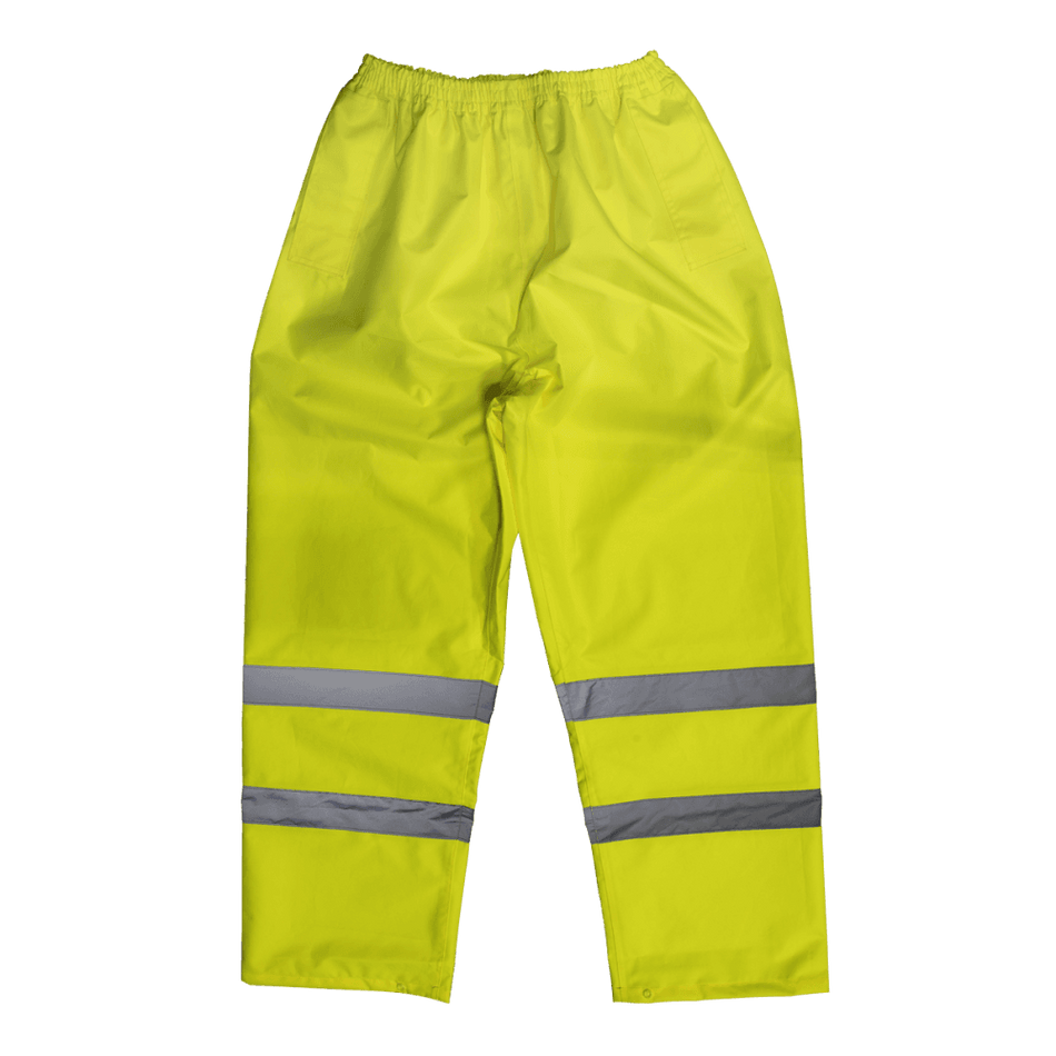 Hi-Vis Yellow Waterproof Trousers - Large Model No-807L