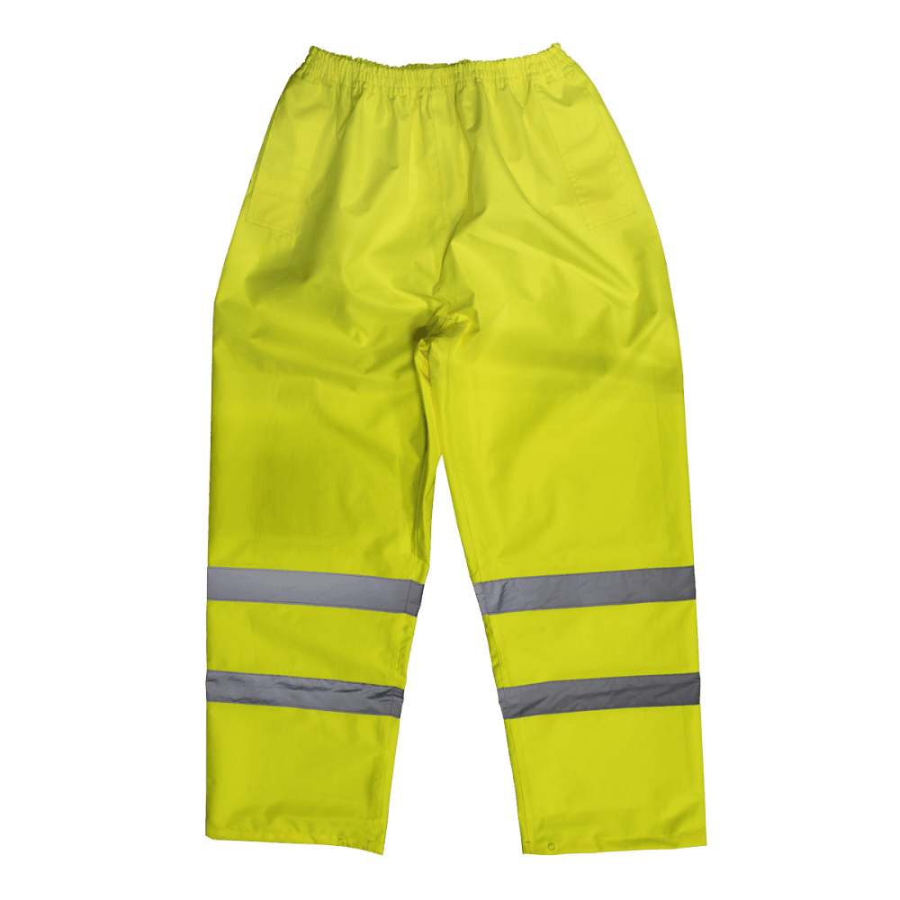 Hi-Vis Yellow Waterproof Trousers - Medium Model No-807M