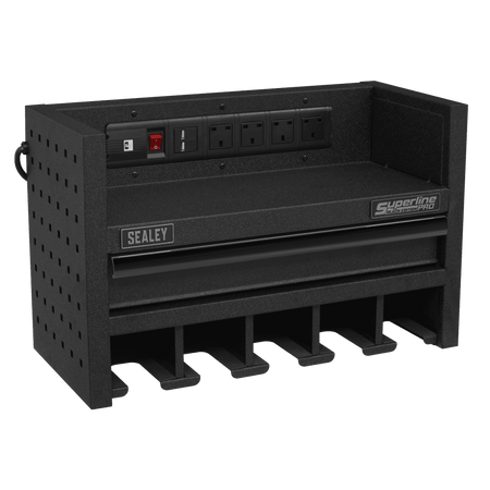 Power Tool Storage Rack 560mm with Drawer & Power Strip Model No-AP22SRBE