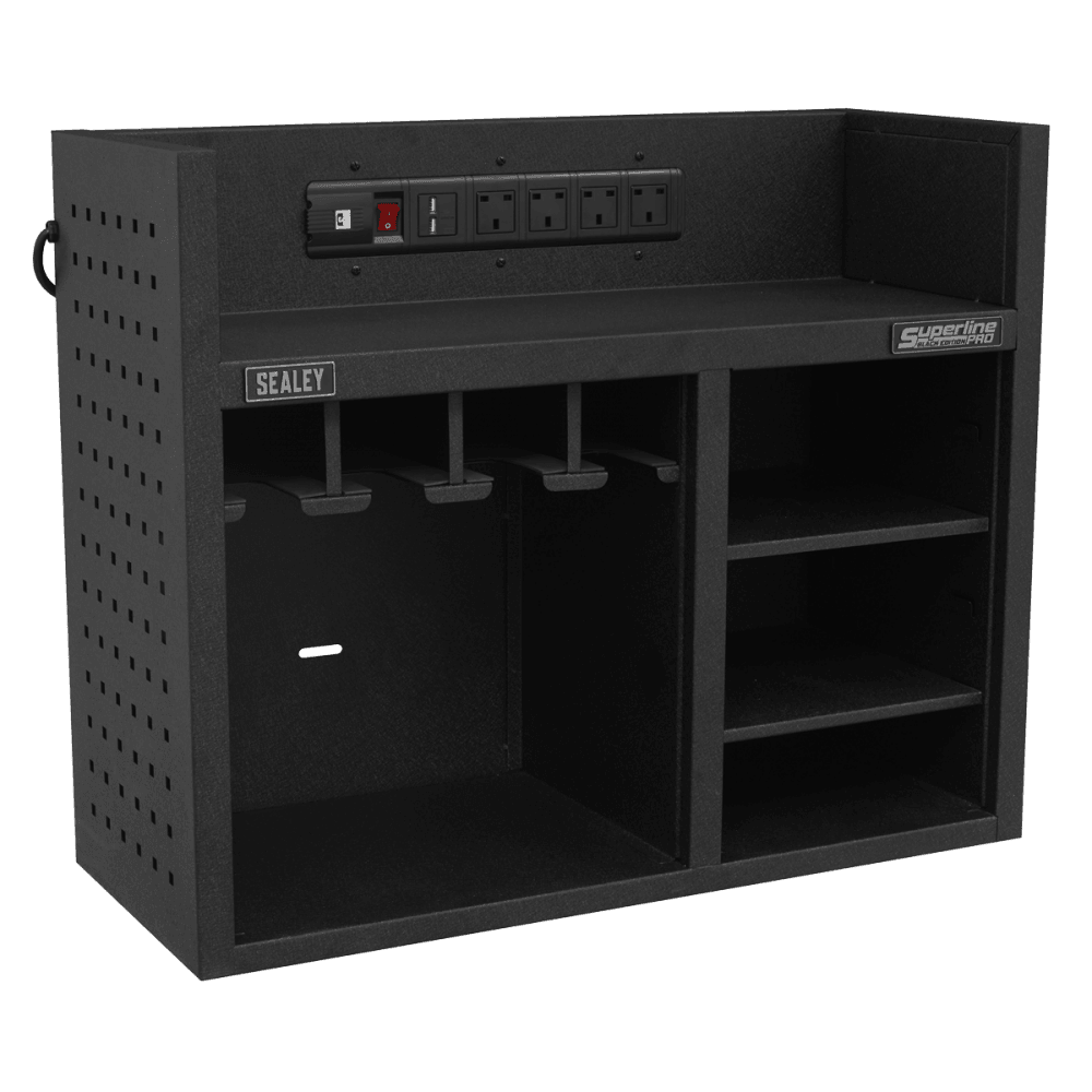 Power Tool Storage Rack 760mm with Power Strip Model No-AP30SRBE