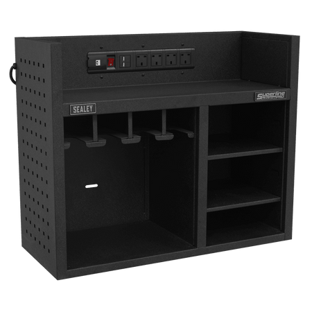 Power Tool Storage Rack 760mm with Power Strip Model No-AP30SRBE