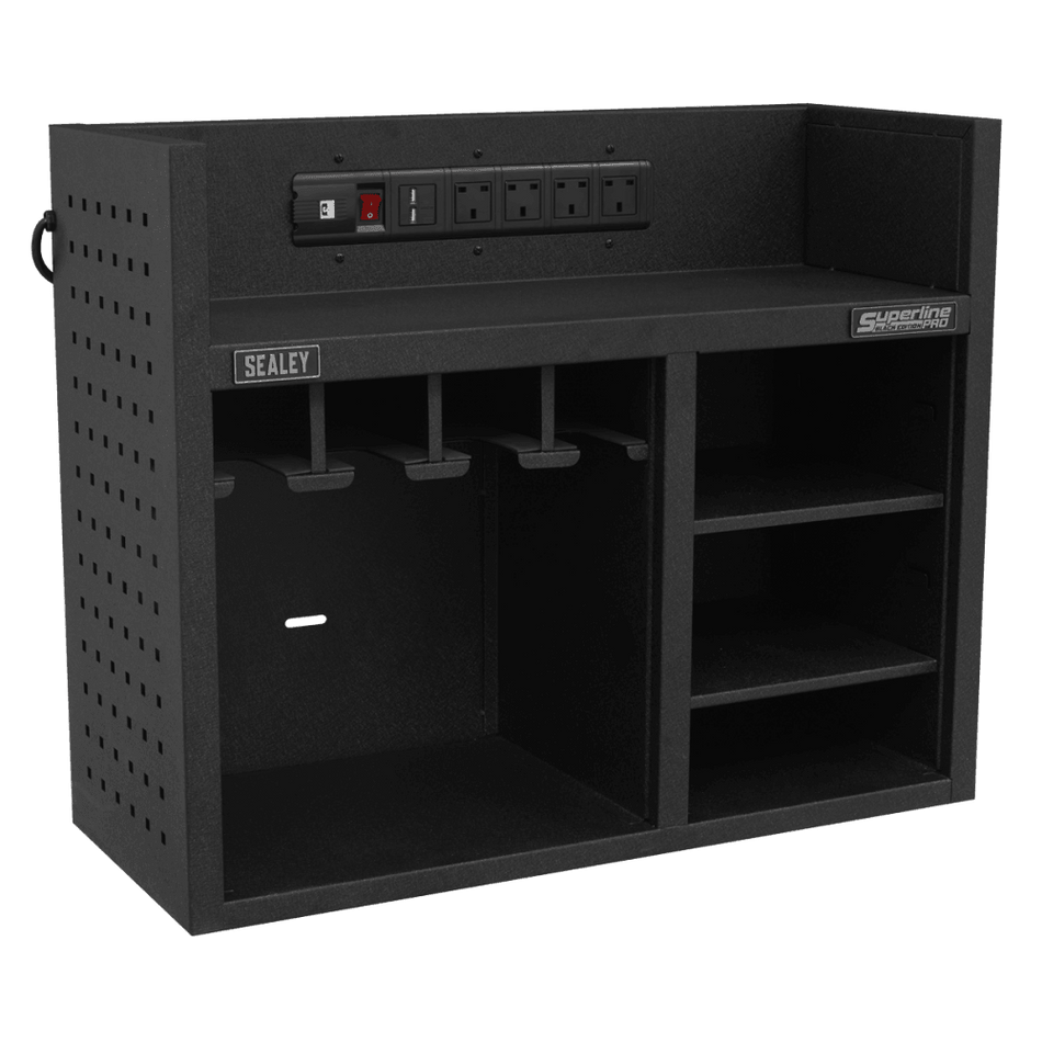 Power Tool Storage Rack 760mm with Power Strip Model No-AP30SRBE