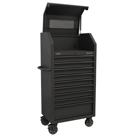 Superline PRO® Black Edition Tower Cabinet with 9 Soft Close Drawers & Power Bar 690mm : Model No-AP2709BE
