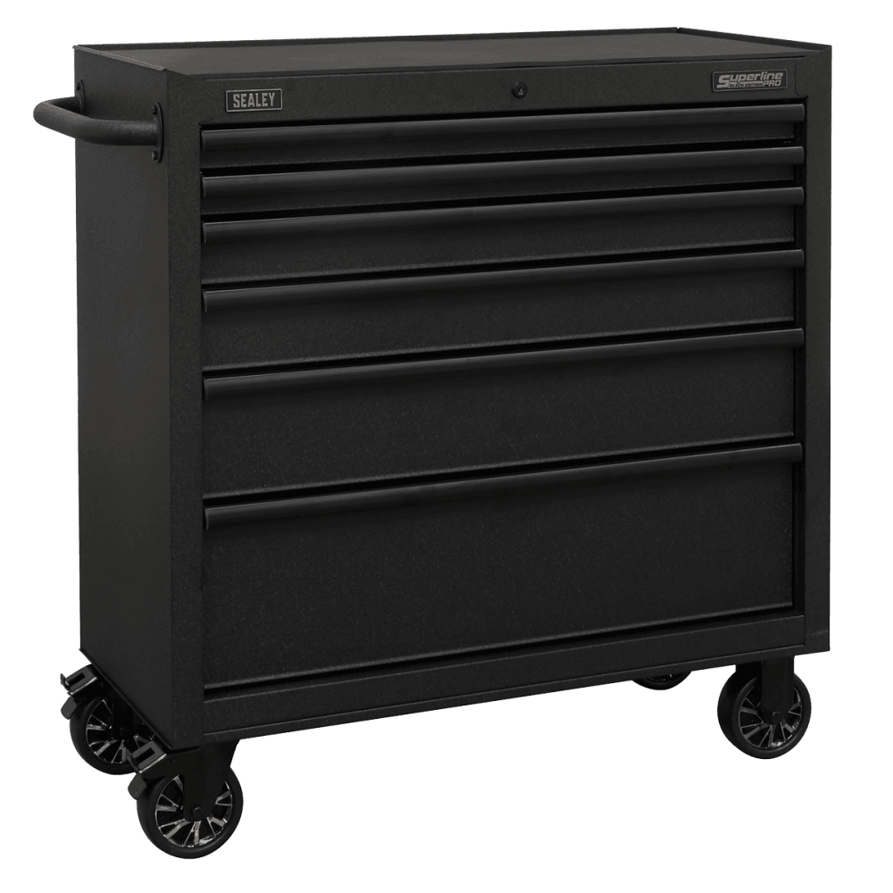 Superline PRO® Black Edition Rollcab with 6 Soft Close Drawers 915mm : Model No-AP3606BE