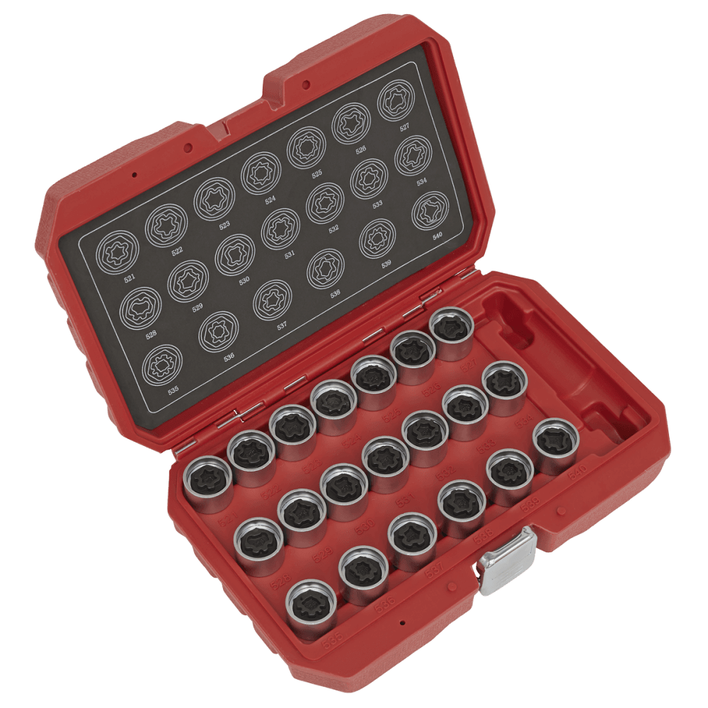 Locking Wheel Nut Key Set 20pc - VAG Model No-SX219