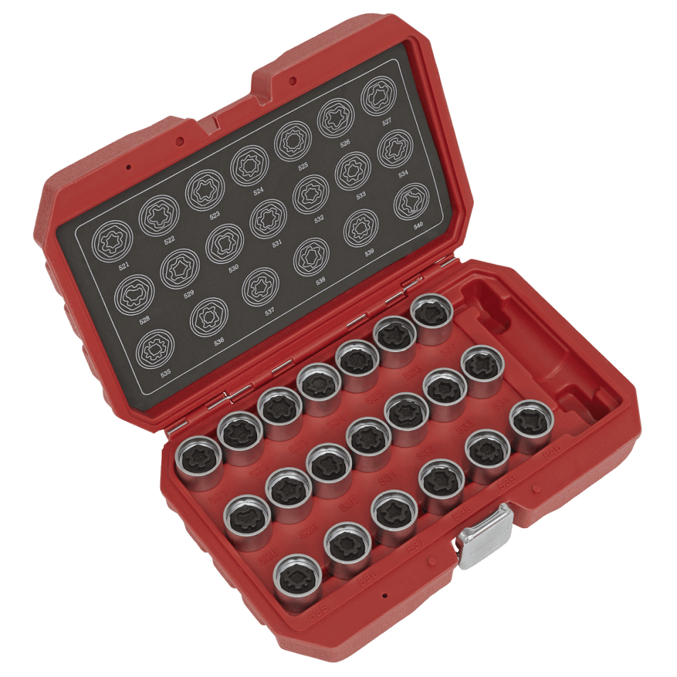 Locking Wheel Nut Key Set 20pc - VAG Model No-SX219