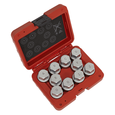 Locking Wheel Nut Key Set 10pc - Land Rover Model No-SX222