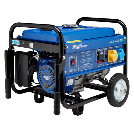 DRAPER Petrol Generator with Wheels (2.2kVA/2.0kW): Model No. PG253W