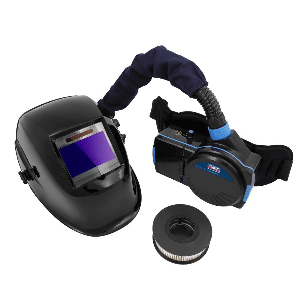 Sealey Welding Helmet with Powered Air Purifying Respirator (PAPR) Auto Darkening Model No PWH616