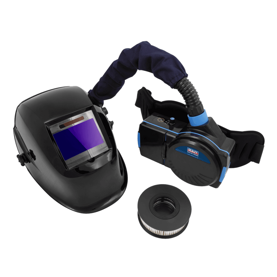 Sealey Welding Helmet with Powered Air Purifying Respirator (PAPR) Auto Darkening Model No PWH616