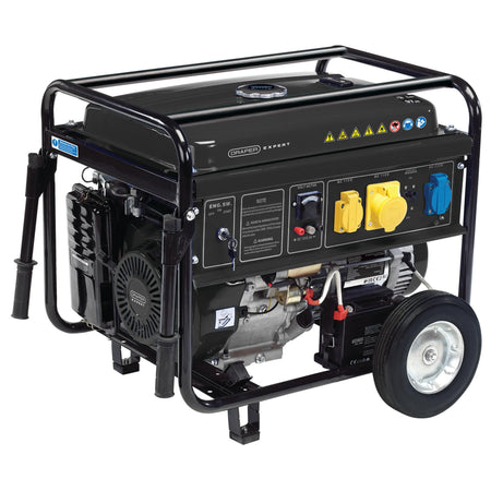 DRAPER Petrol Generator with Wheels (6.5kVA/11kW): Model No. PG68W