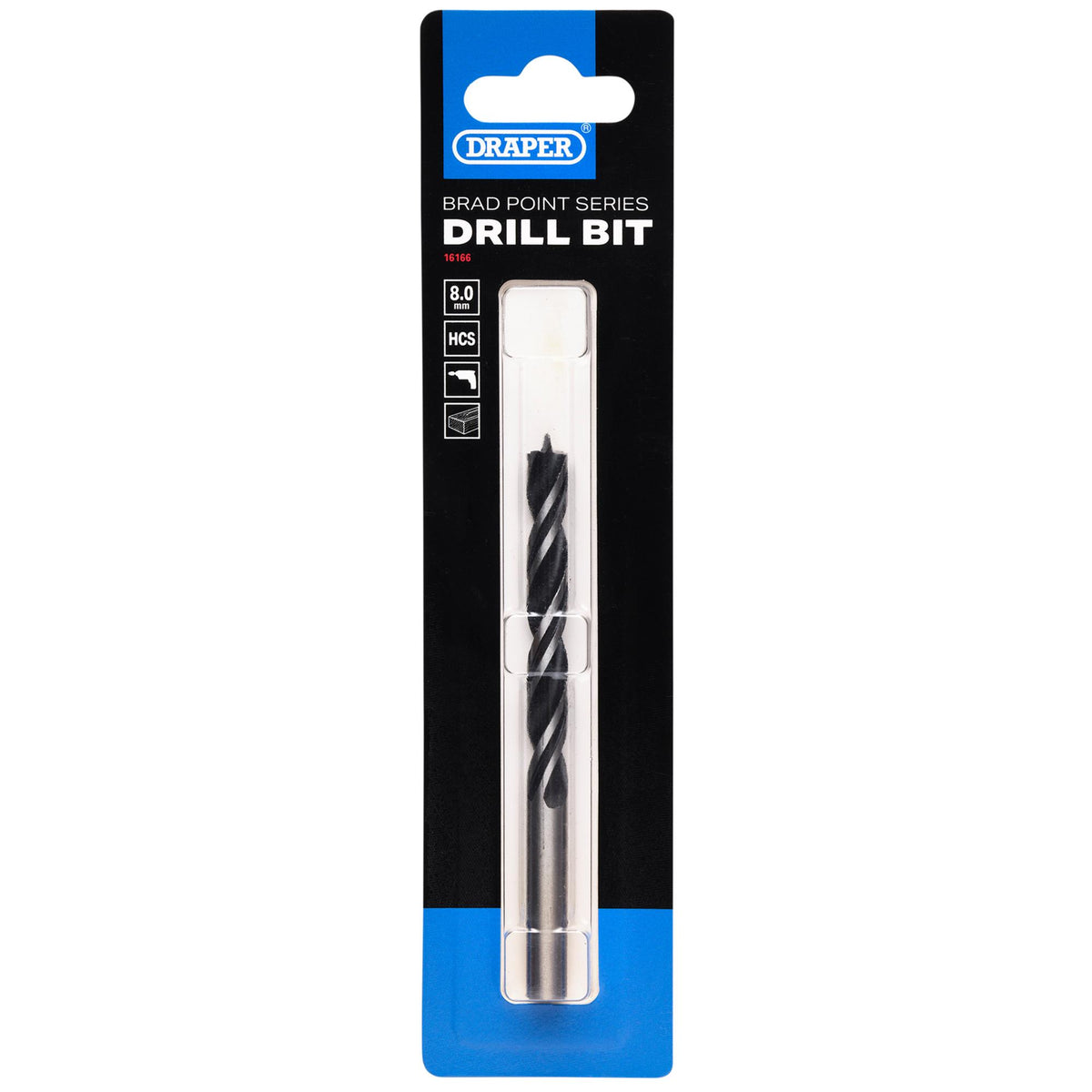 Brad Point Drill Bit, 8.0mm x 110mm: No.DBBP