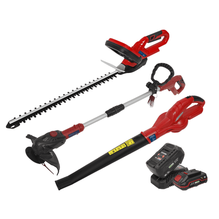 Sealey 20V Series 3 x Garden Power Tool Kit - 2 Batteries Model No- CP20VCOMBO6