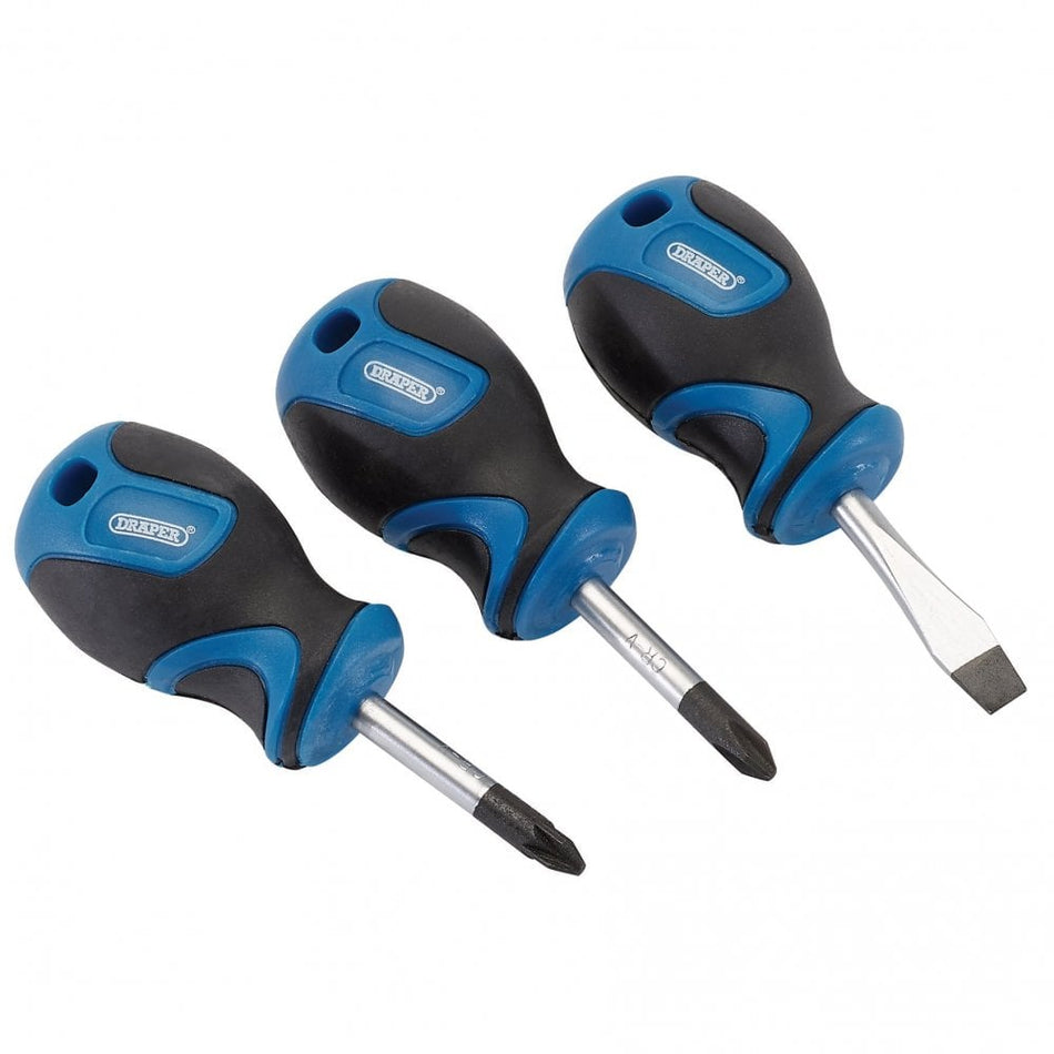 Draper Stubby Soft Grip Screwdriver Set (3 Piece) Model No. 865S/3