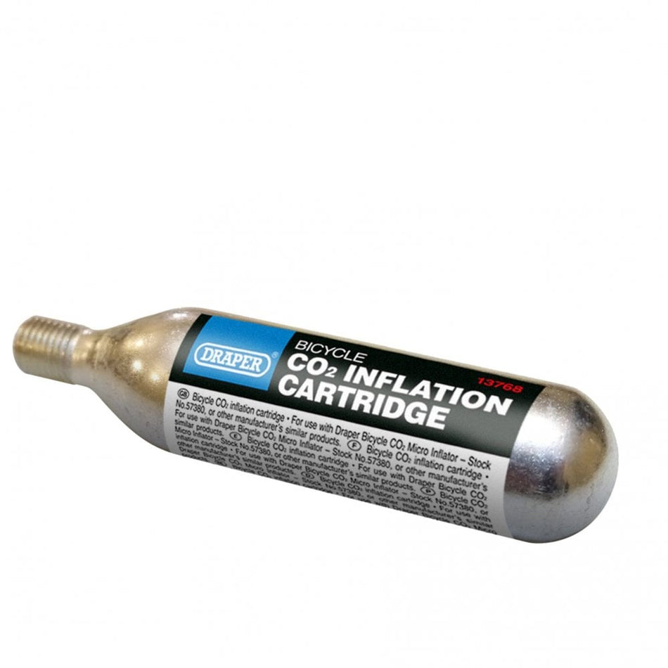 Draper 16g Bicycle CO2 Inflation Cartridge (Pack of 5) Model No. BK-CO216