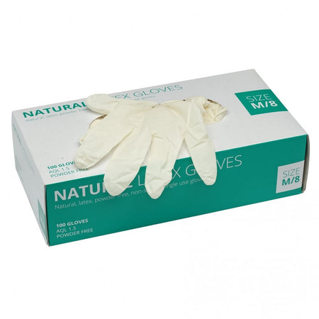Draper White Latex Gloves - Size Medium (Box of 100) Model No. GLAT-100M/NEUT