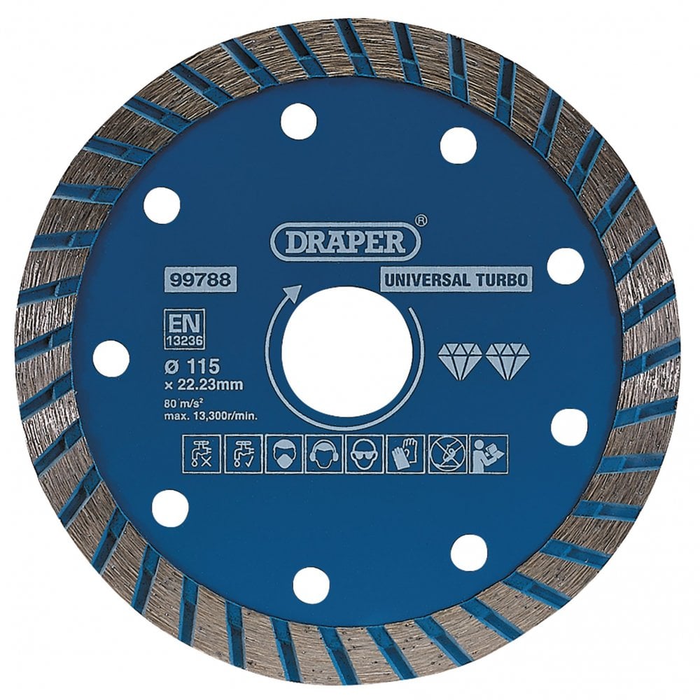 Draper Turbo Diamond Blade, 115mm Model No. DBT1