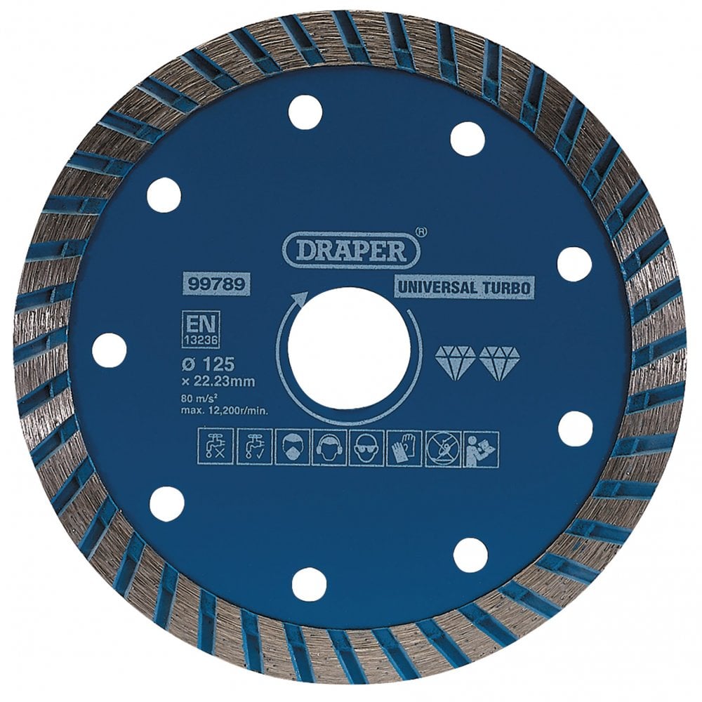 Draper Turbo Diamond Blade, 125mm Model No. DBT2