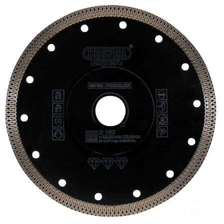 Draper Turbo-X Porcelain Diamond Blade (180mm) Model No. DBX2