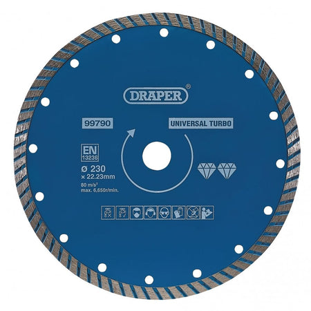 Draper Turbo Diamond Blade, 230mm Model No. DBT3