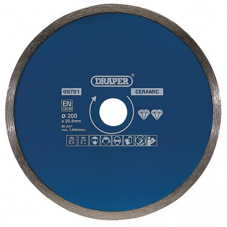 Draper Continuous Diamond Blade (200mm) Model No. DBC4
