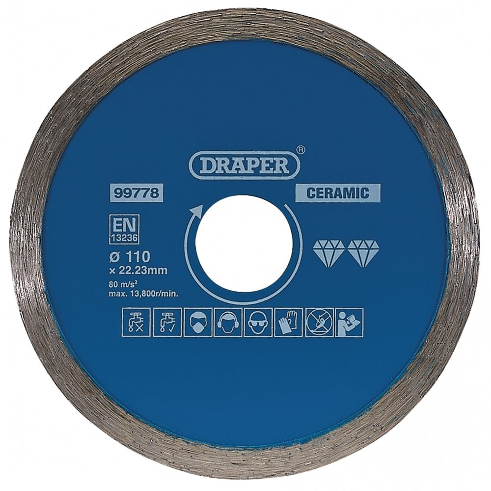 Draper Continuous Diamond Blade (110mm) Model No. DBC1