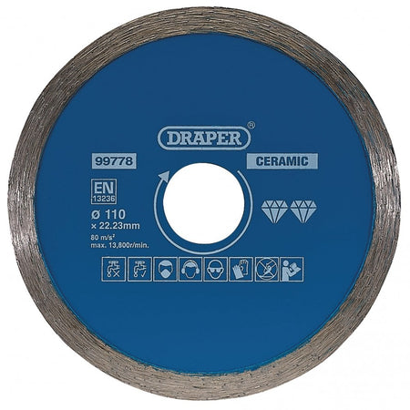Draper Continuous Diamond Blade (110mm) Model No. DBC1