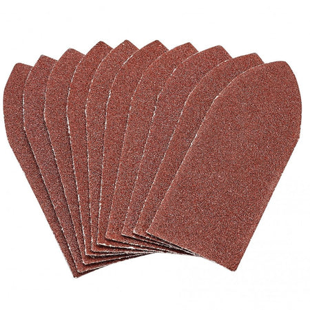 Draper Pack of Ten 80 Grit Hook and Loop Aluminium Oxide Sanding Sheets (32 x 92mm) Model No. APT259