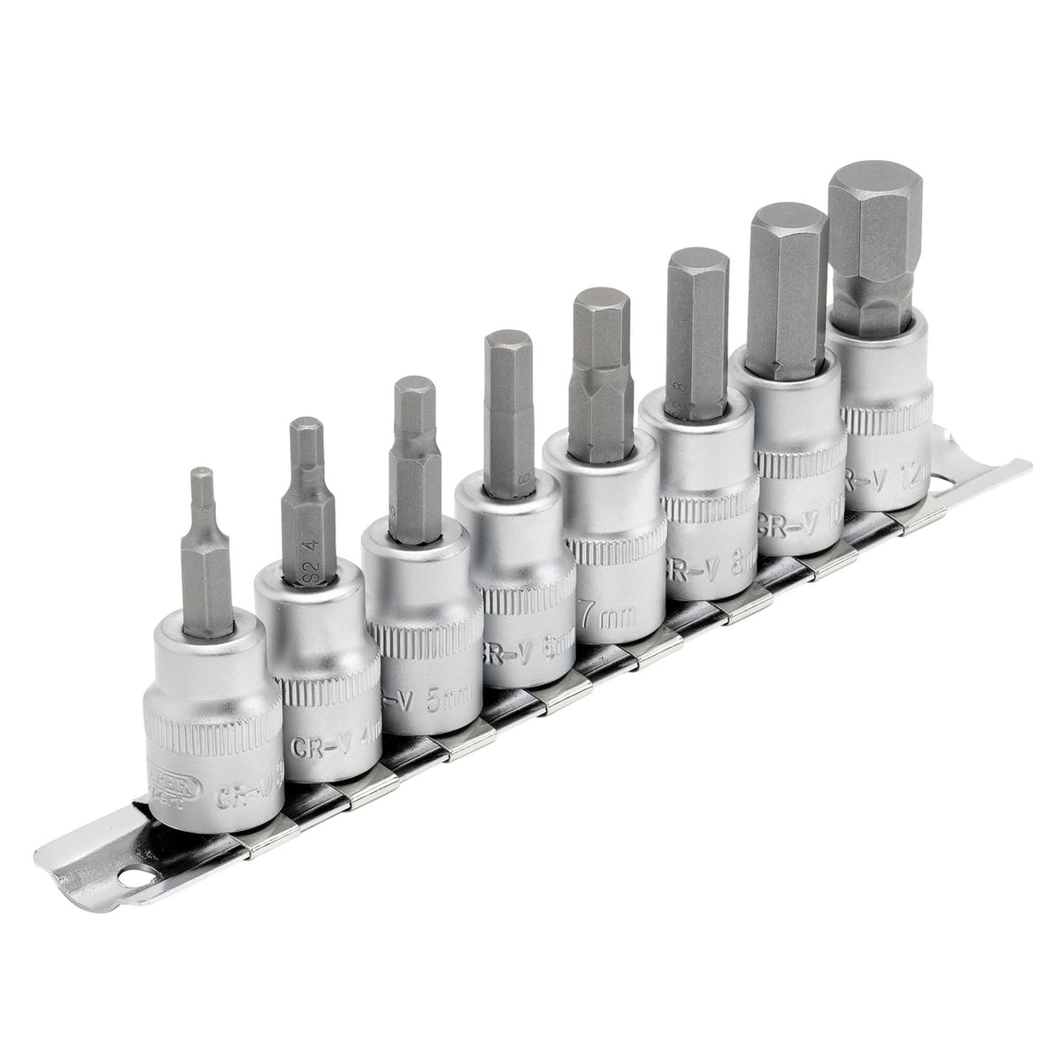 DRAPER 3/8" Sq. Dr. Hexagonal Socket Bit Set (8 piece) : Model No. D-HEX/8/55