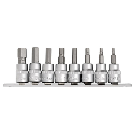 DRAPER 3/8" Sq. Dr. Hexagonal Socket Bit Set (8 piece) : Model No. D-HEX/8/55