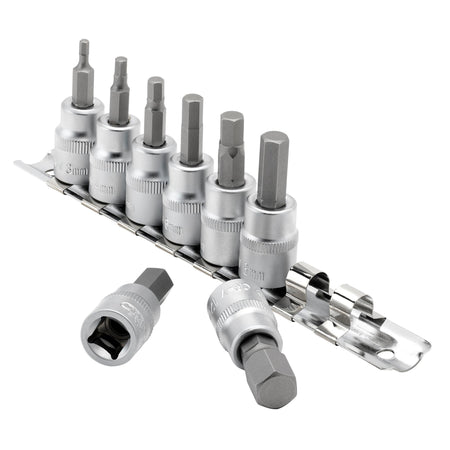 DRAPER 3/8" Sq. Dr. Hexagonal Socket Bit Set (8 piece) : Model No. D-HEX/8/55