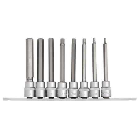 DRAPER 3/8" Sq. Dr. Hexagonal Socket Bit Set (8 piece) : Model No. D-HEX/8/100