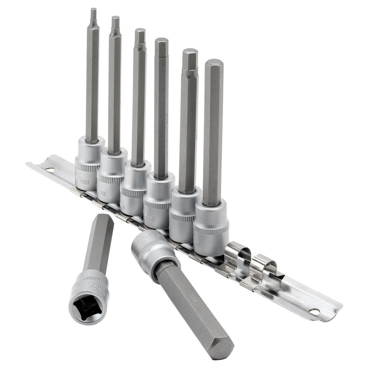 DRAPER 3/8" Sq. Dr. Hexagonal Socket Bit Set (8 piece) : Model No. D-HEX/8/100